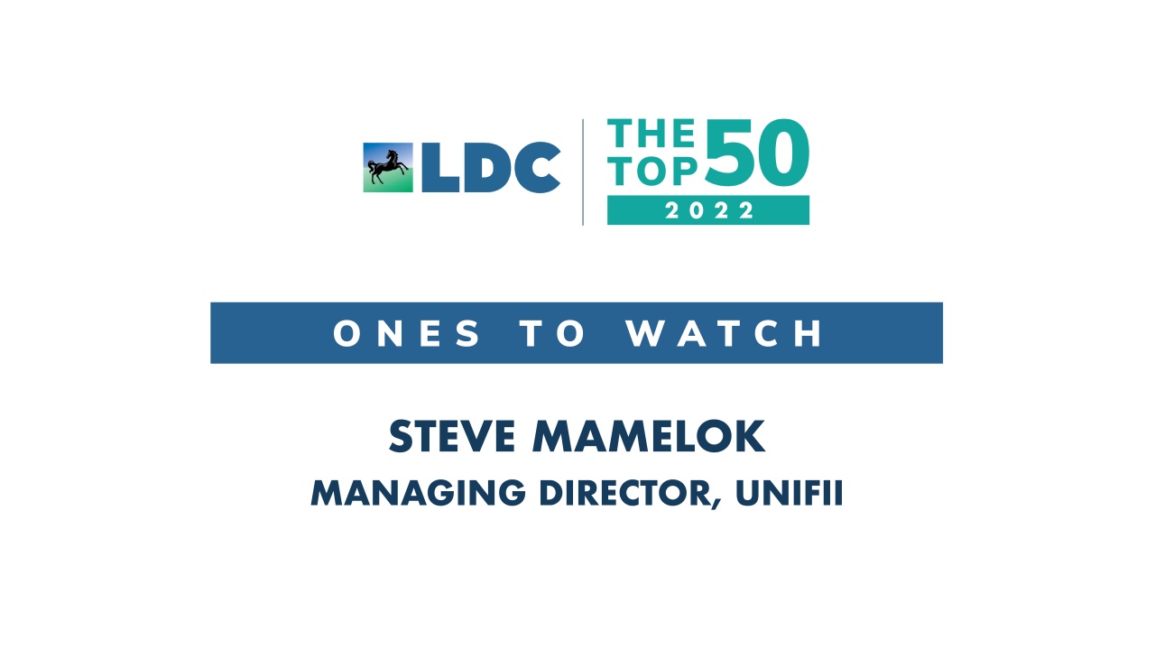Unifii Director named One to Watch in The LDC Top 50 Most Ambitious Business Leaders programme.